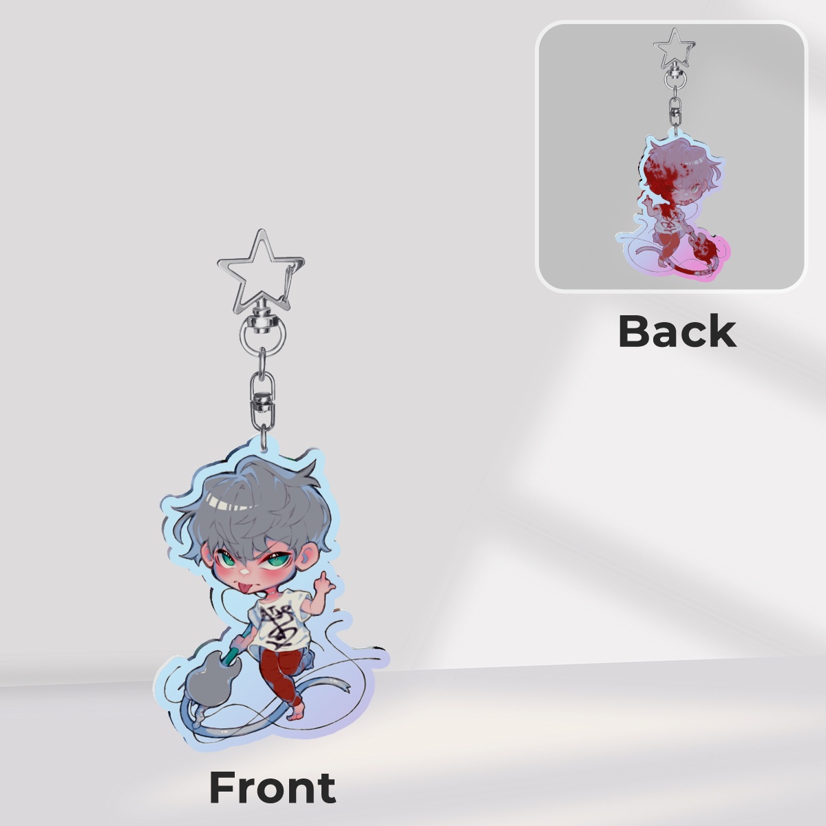 Till - Rainbow Acrylic Keychain (double sided)