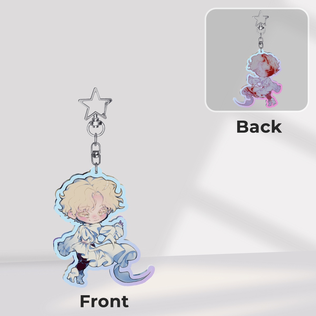 Luka - Rainbow Acrylic Keychain (double sided)