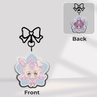 WataAme - Colored Edge Acrylic Keychain (double sided)