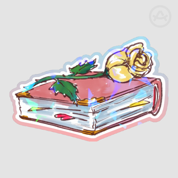 Pink Book Sticker