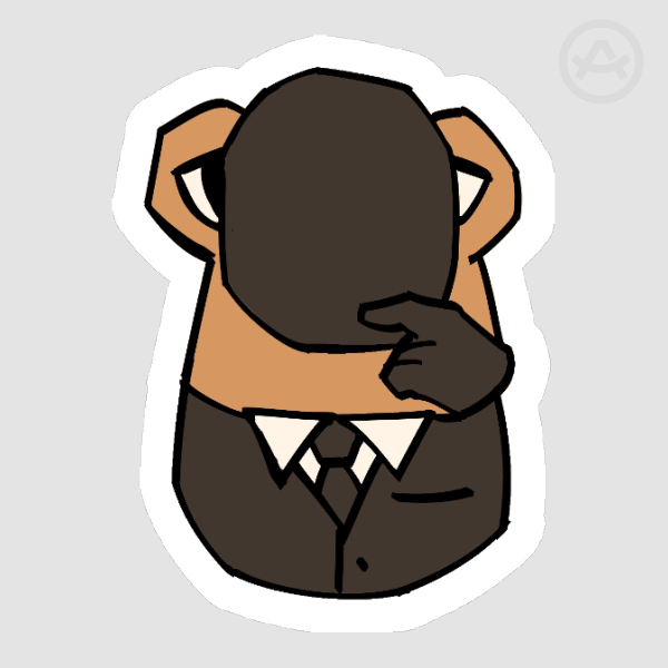 Black Silence Pou Sticker