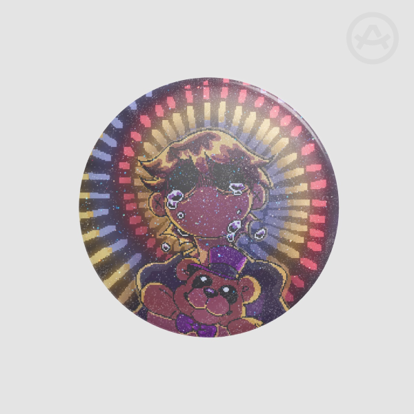 NO TIME Pearldust Holo Button