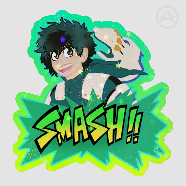 Deku Smash Holo Sticker