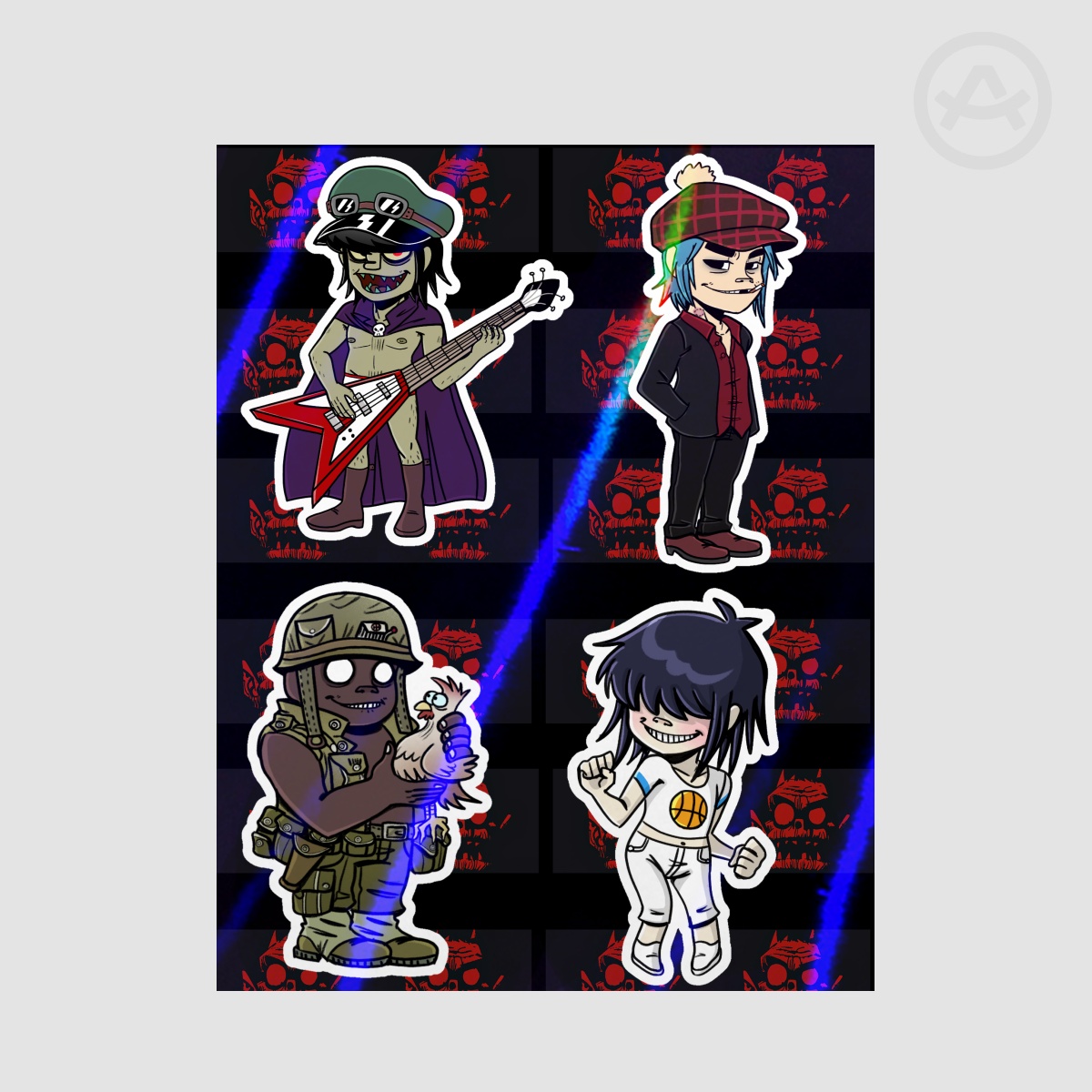 Gorillaz stickers phase 2 set