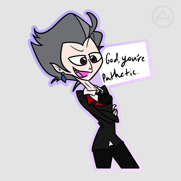 Condescending Agent S(tolas) Colored Edge Die Cut Sticker