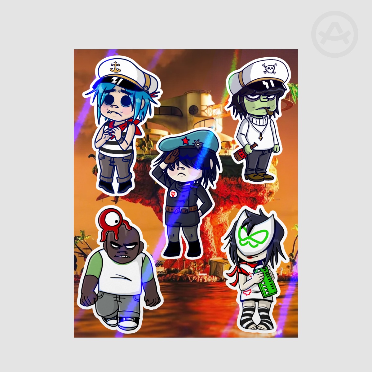 Gorillaz stickers phase 3 set