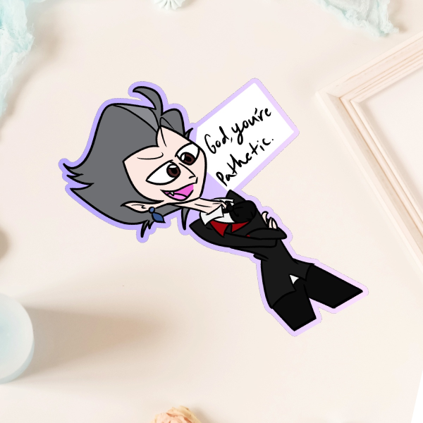 Condescending Agent S(tolas) Colored Edge Die Cut Sticker