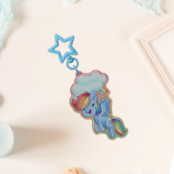 Rainbow Dash Epoxy Acrylic Keychains