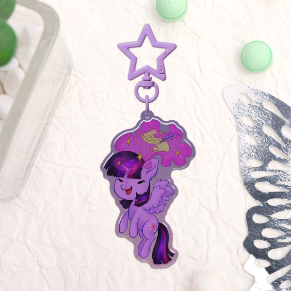 Twilight Sparkle Epoxy Acrylic Keychain