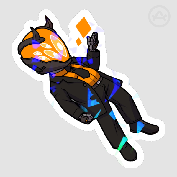 magnus holographic sticker