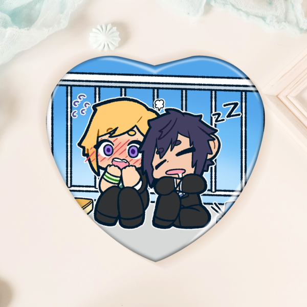 [ FFXV ] Brotherhood Promptis Heart Pin Badge
