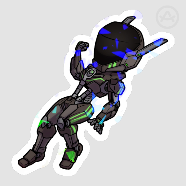 hawker holographic sticker