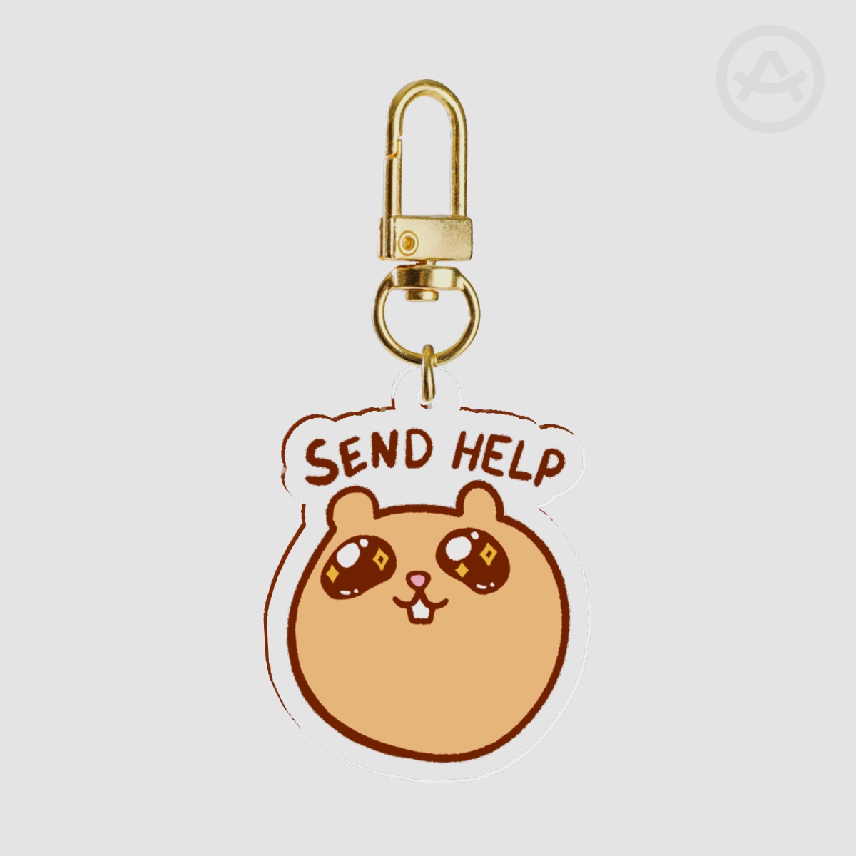Original Art | Send Help Clear Acrylic Keychain