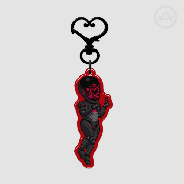 loverbot epoxy keychain