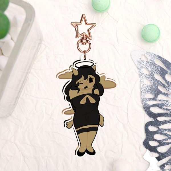 Angel (Clear Acrylic Keychain)