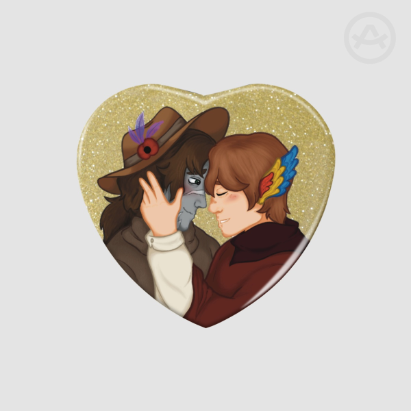 Life Series Desert Duo Heart Shape Badge