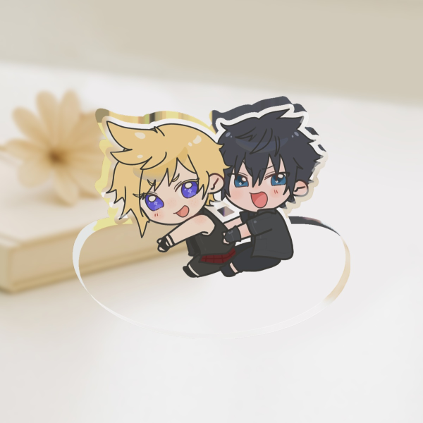 [FFXV] Prompto & Noctis Swinging Acrylic Block