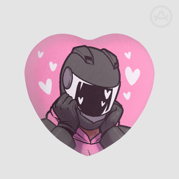 loverboy plush heart badge