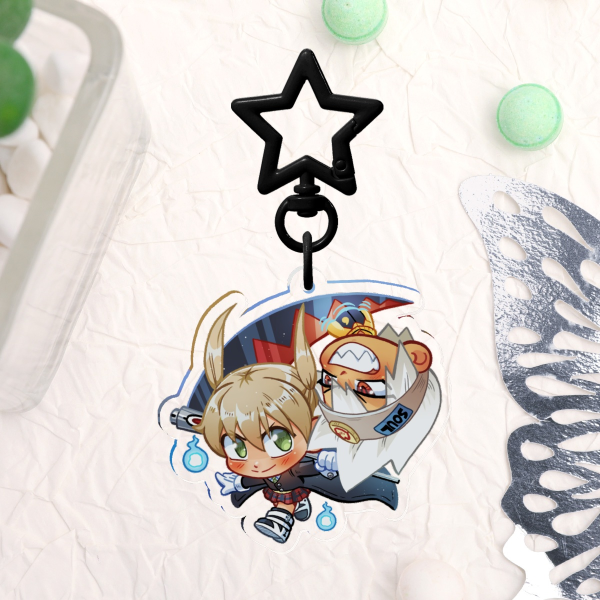 Maka and Soul keychain