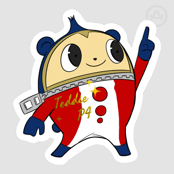 Teddie - P4 - Hot Foil Stamping Die Cut Stickers