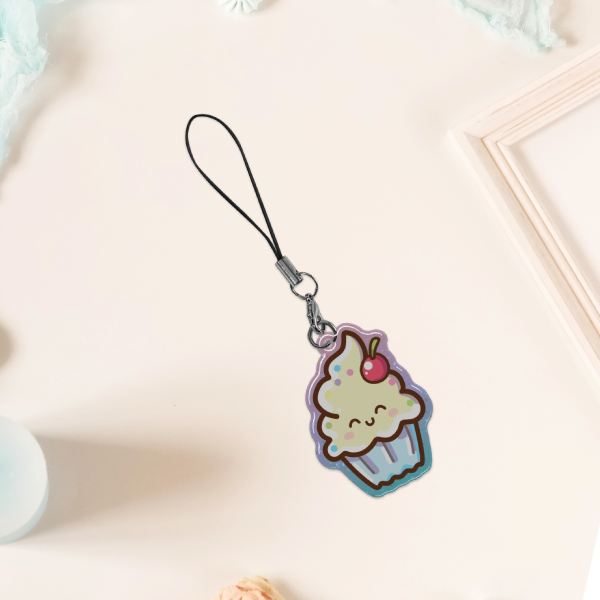 Cuppie 🧁✨- Epoxy Glitter Acrylic Keychain