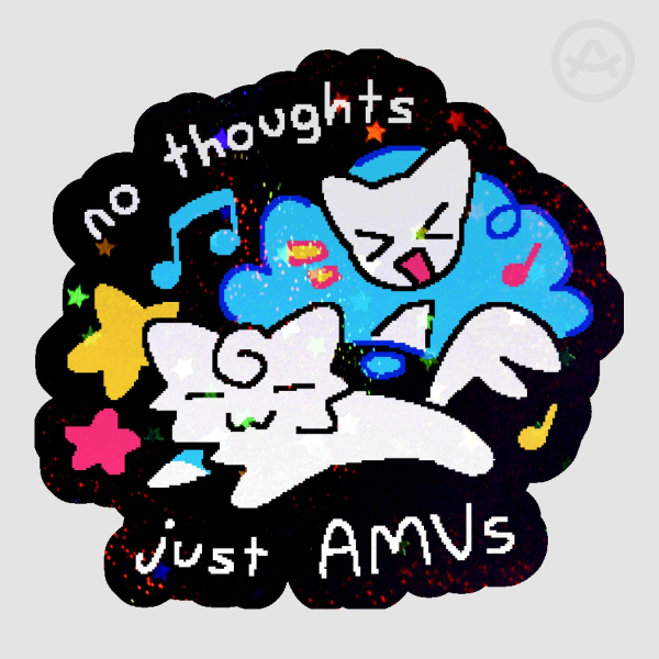 no thoughts just AMVs [Sticker]