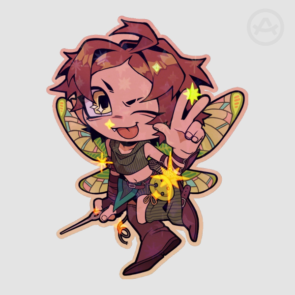 thimble holographic sticker