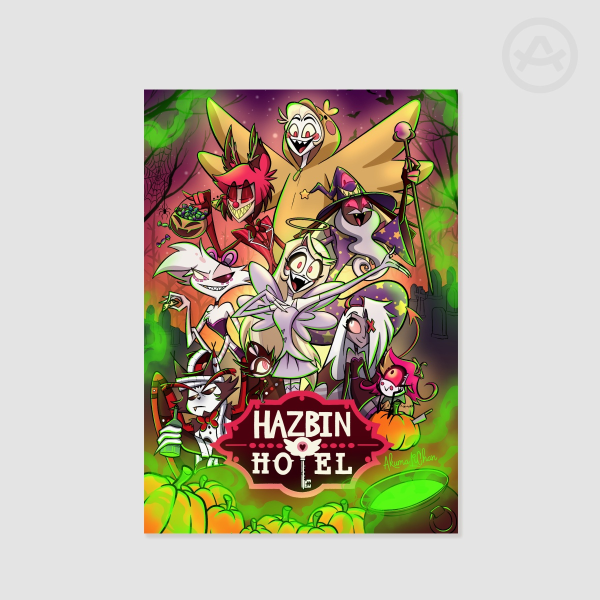 Hazbin Hotel Halloween A4 Print