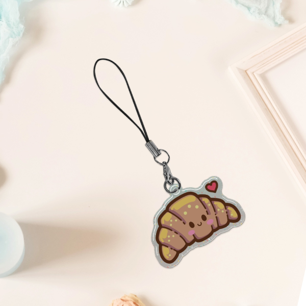 Croix 🥐✨- Epoxy Glitter Acrylic Keychain