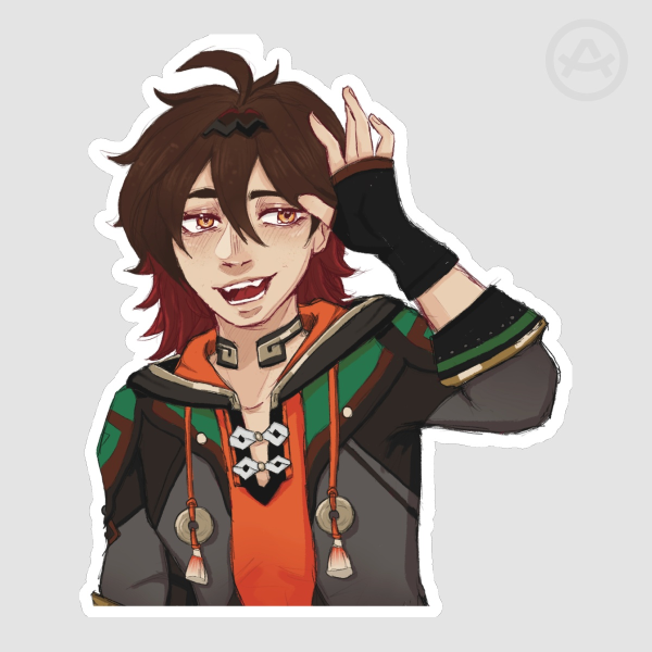 [ GENSHIN ] Gaming Matte Sticker