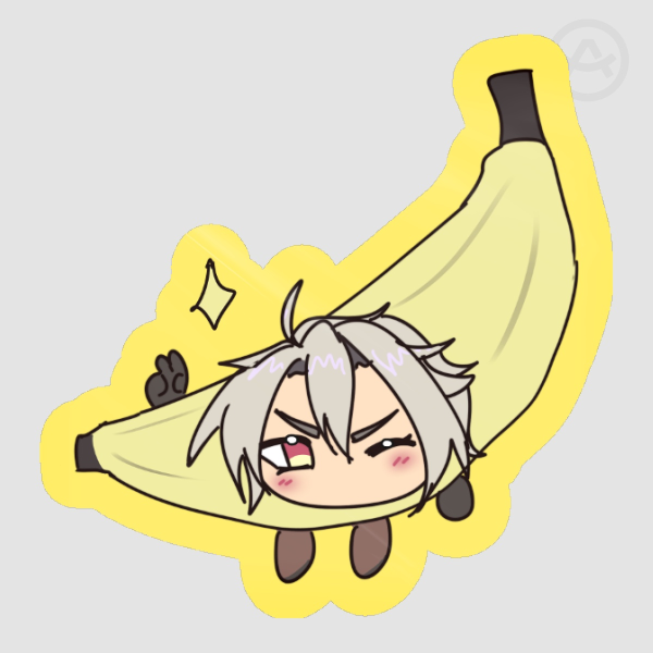 Banana Crow Sticker