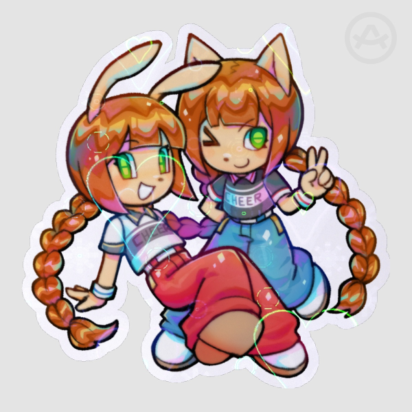 Mimi and Nyami Sticker
