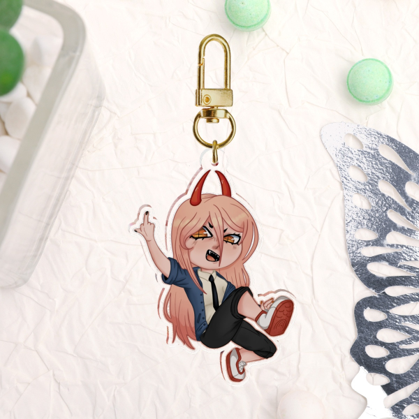 Chainsaw Man Power Clear Acrylic Keychains