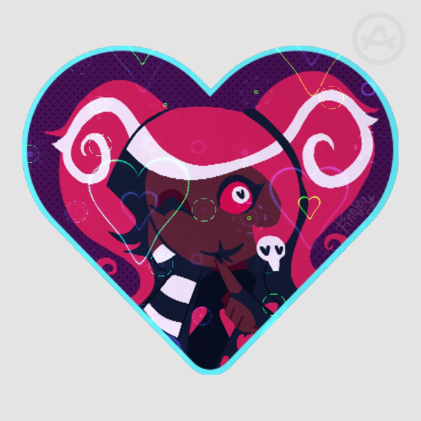 Velvette Heart Sticker!