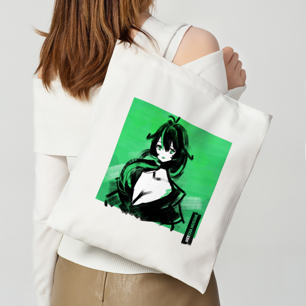 [002] Green Meecha Ink Style Tote Bag