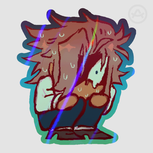 Harshal Sitting Holo Sticker