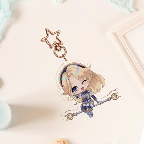 6cm Double sided Lux Keychain