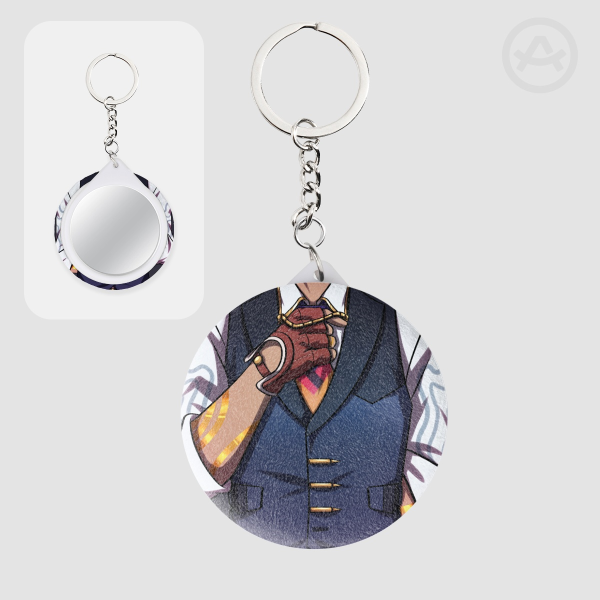 Chamber's Suit Plush Badge Mirror Keychains