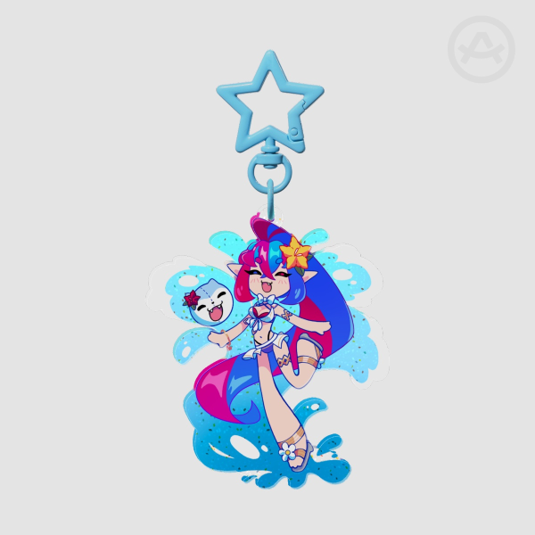 Summer Alear Glitter Acrylic Keychain
