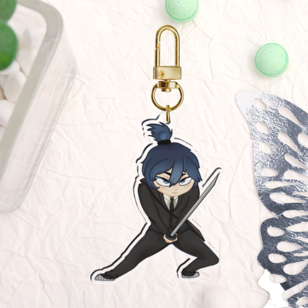 Chainsaw Man Aki Clear Acrylic Keychains