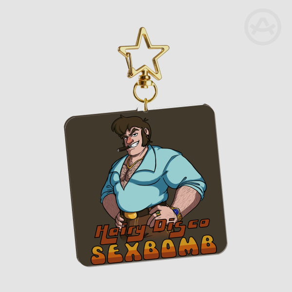 Hairy Disco Sexbomb Keychain