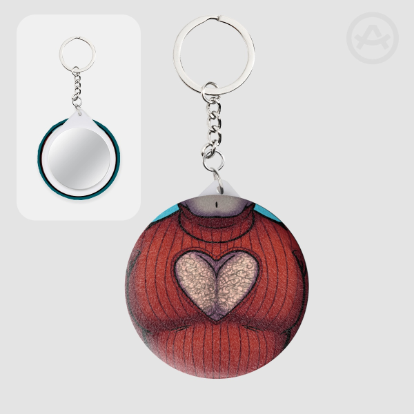 Ford Heart Cutout plush mirror keychain