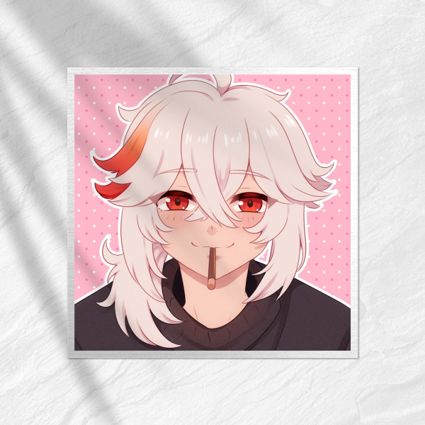 Pocky Kazuha | Art Board with Silver-Edged - 4.7" x4.7" (120x120mm)