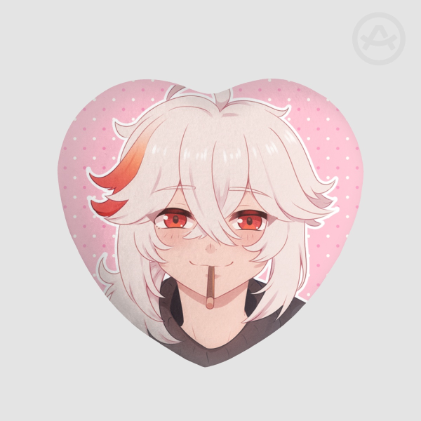 Pocky Kazuha | Heart Shape Plush Badge