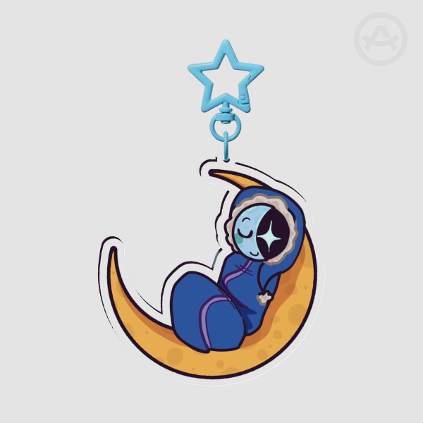 Sleepy Astro Keychain
