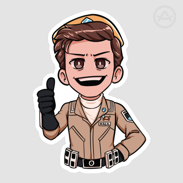 Mack Colored Edge Die Cut Stickers