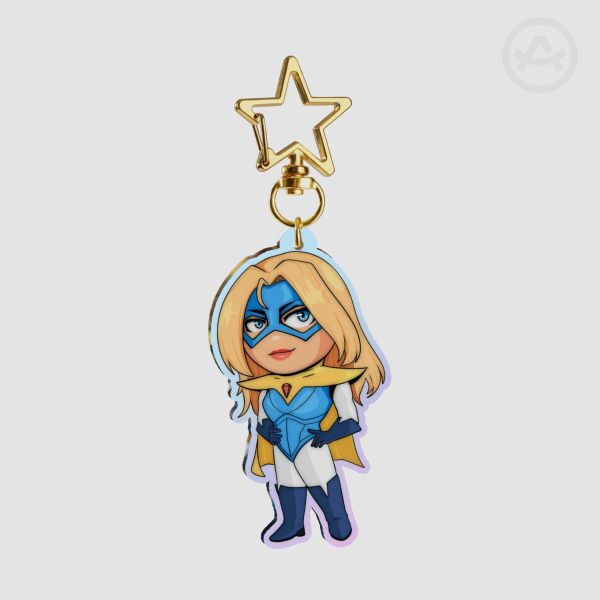 Blonde Blazer Rainbow Acrylic Keychain