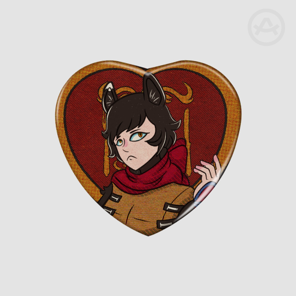 Izutsumi Dungeon Meshi Series Heart Shape Holographic Badges