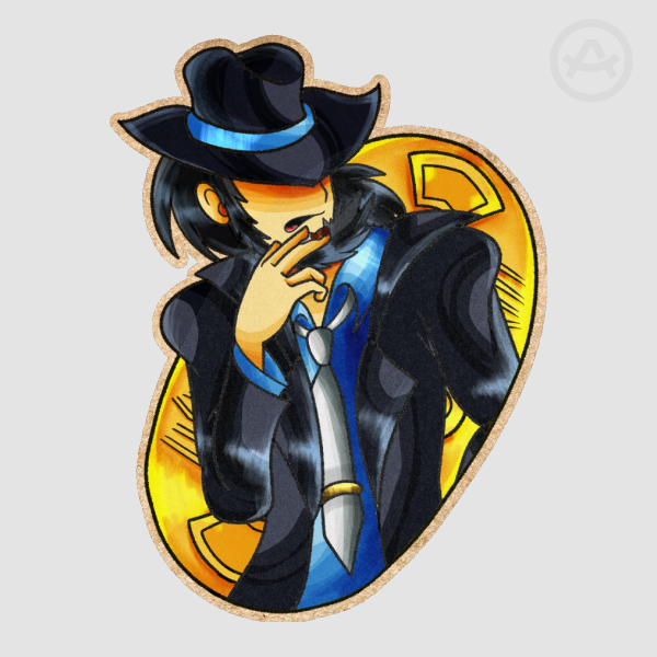 Daisuke Jigen Colored Edge Die Cut Stickers