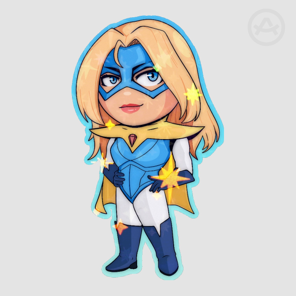 Blonde Blazer Colored Edge Die Cut Sticker